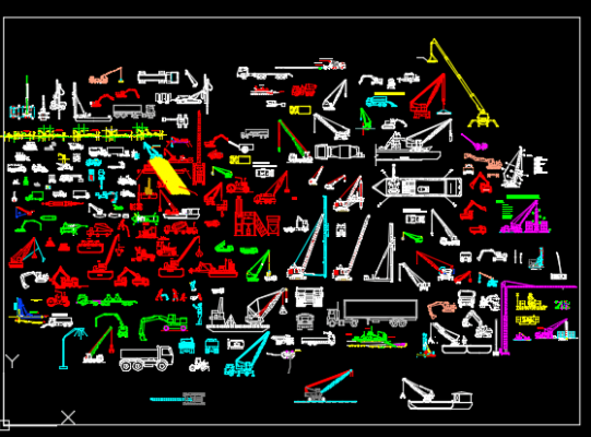 thư viện máy móc autocad - thư viện autocad