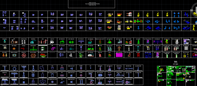 thư viện autocad ngành môi trường