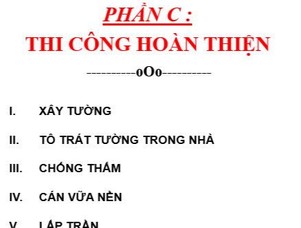 THI CÔNG HOÀN THIỆN
